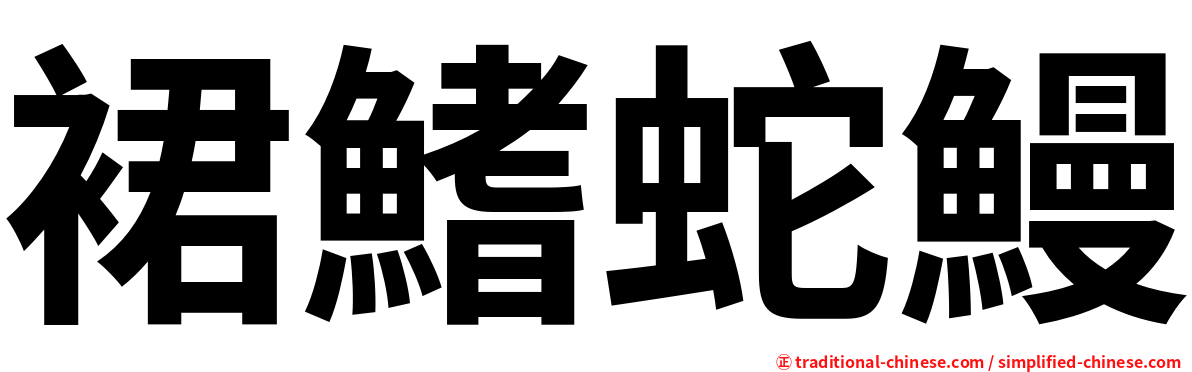 裙鰭蛇鰻