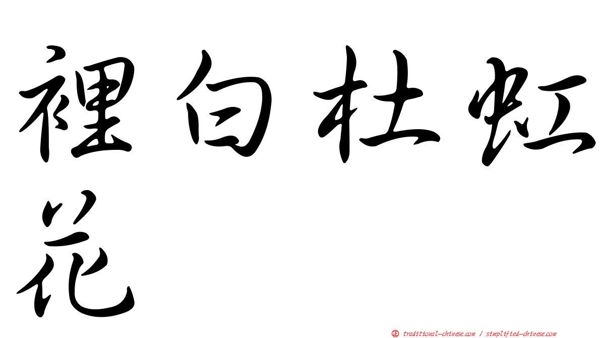 裡白杜虹花