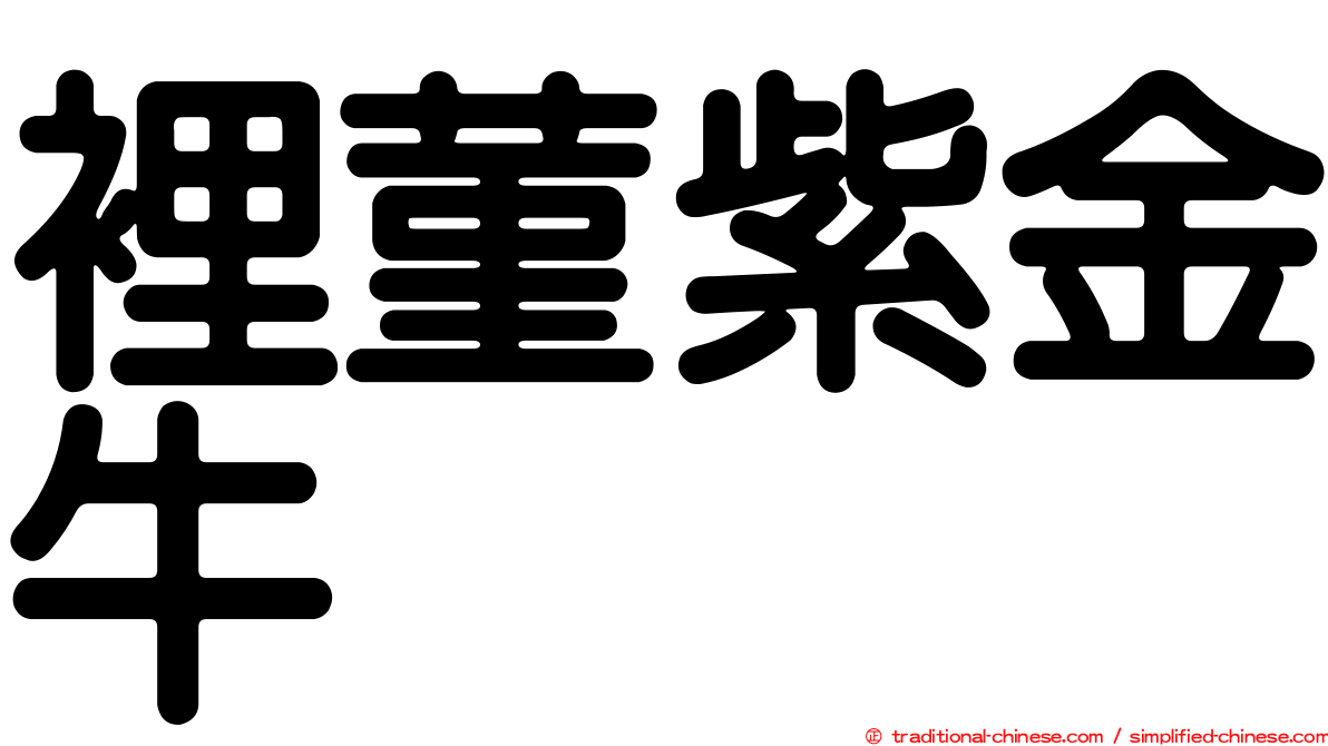 裡菫紫金牛