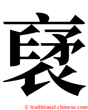 裦 serif font