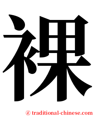 裸 serif font