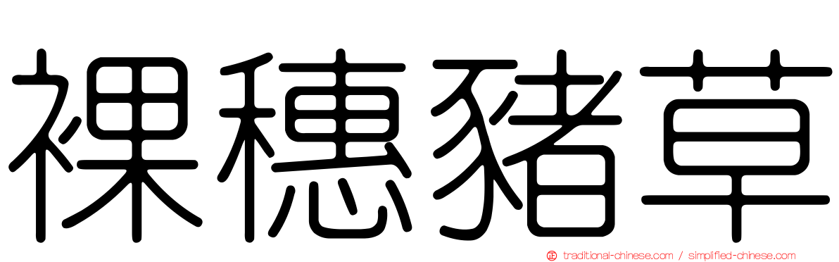 裸穗豬草