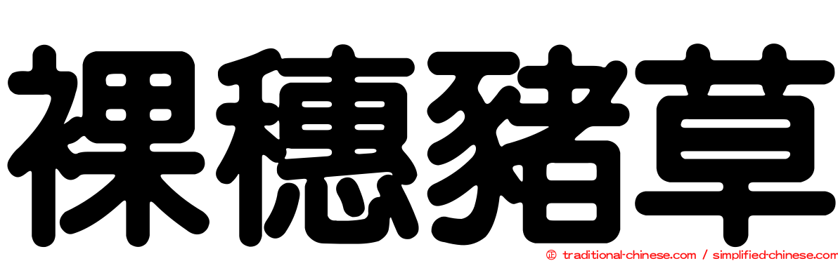 裸穗豬草