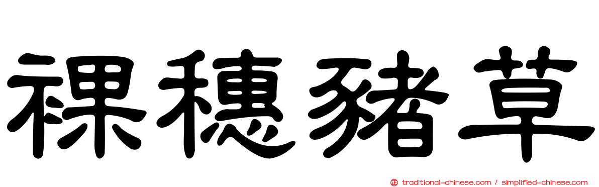 裸穗豬草