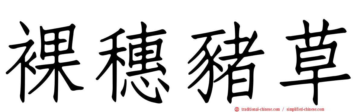 裸穗豬草