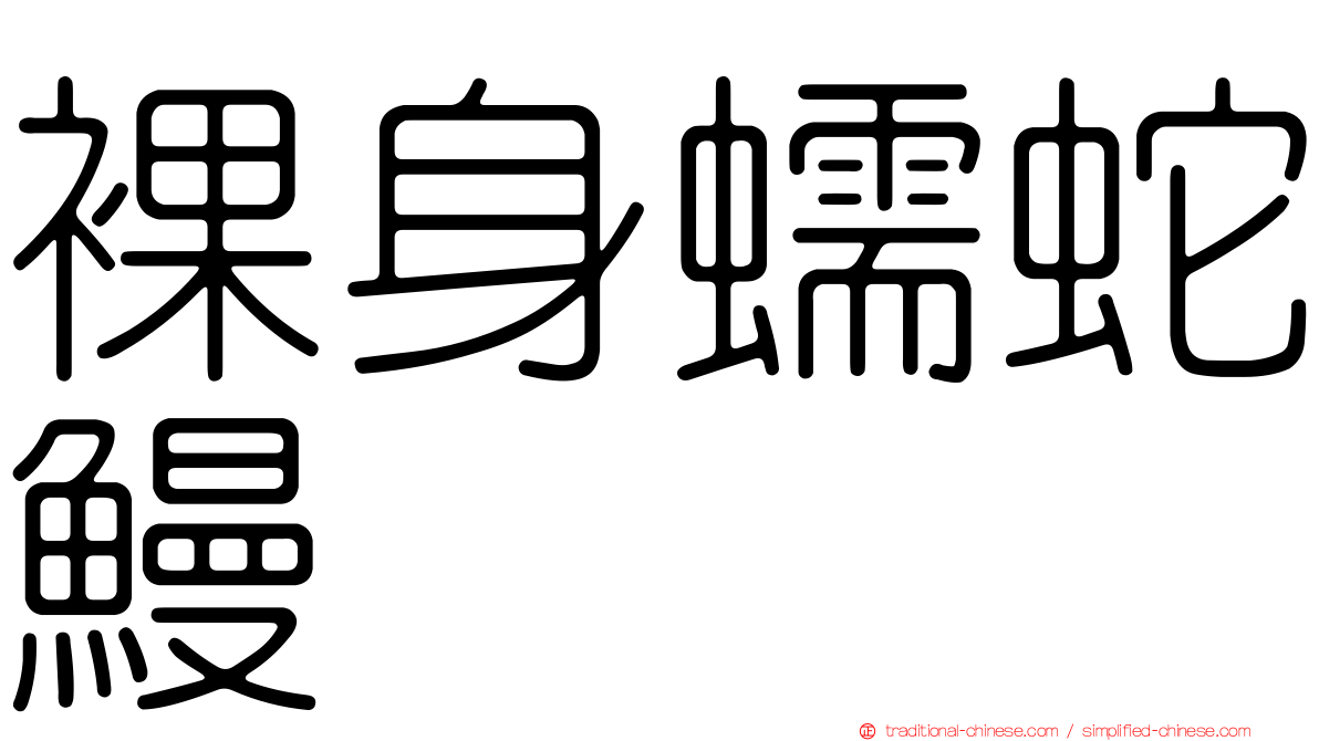 裸身蠕蛇鰻
