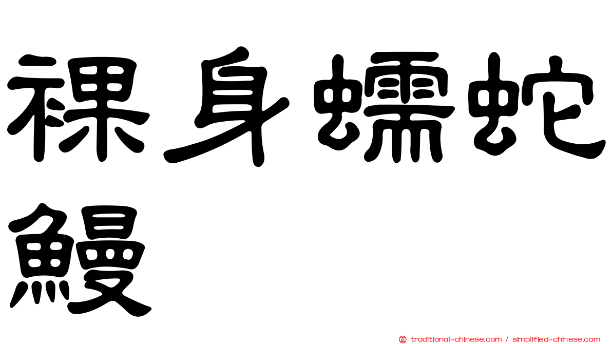 裸身蠕蛇鰻