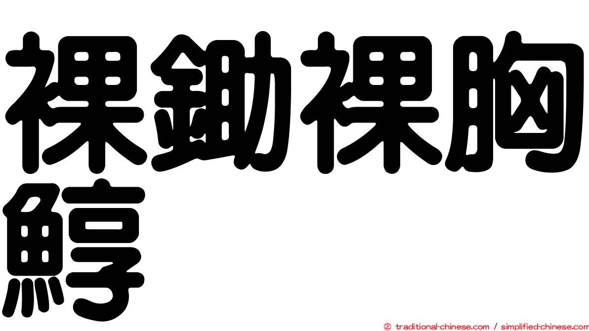 裸鋤裸胸鯙