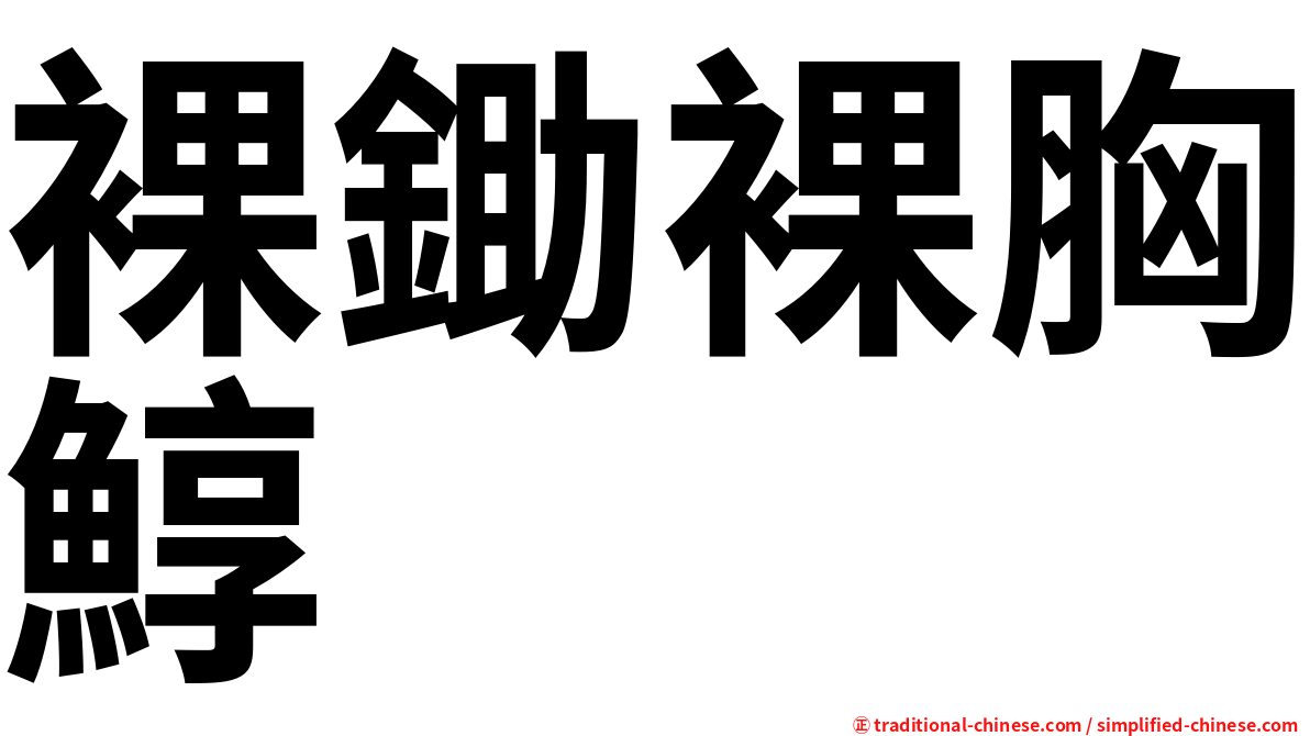 裸鋤裸胸鯙