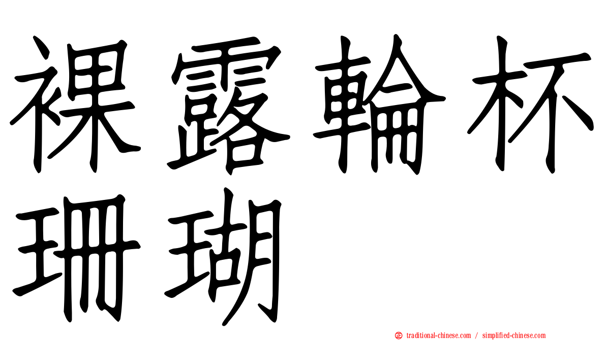 裸露輪杯珊瑚
