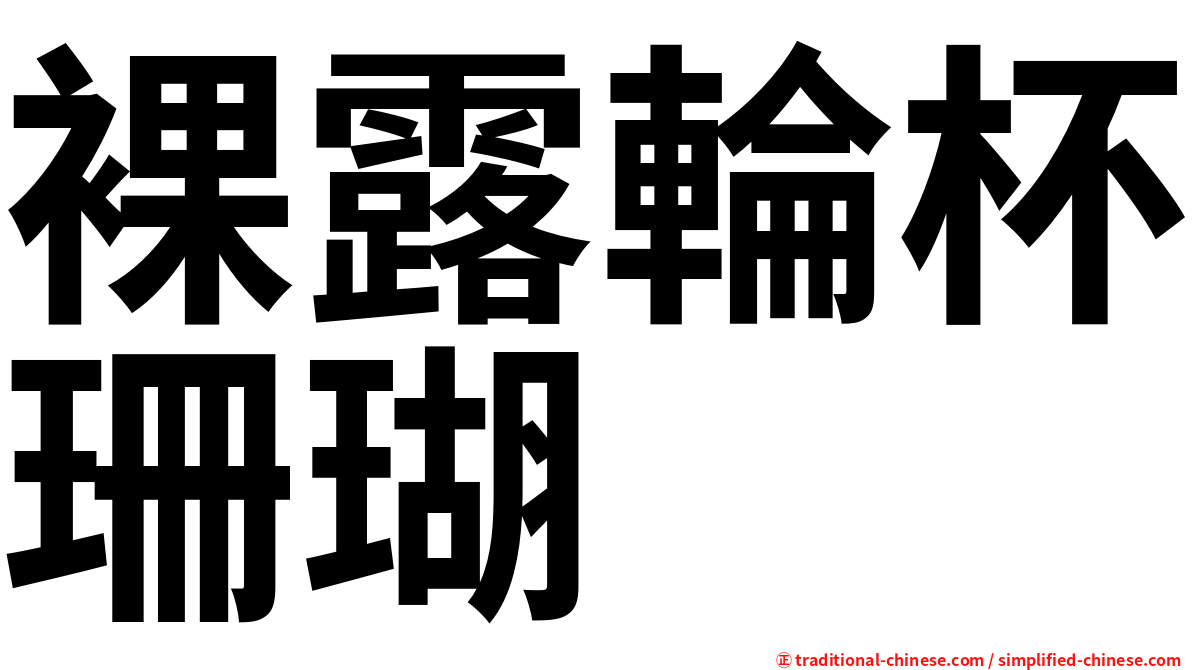 裸露輪杯珊瑚