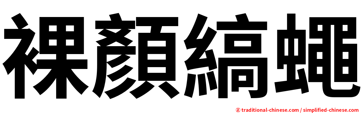 裸顏縞蠅