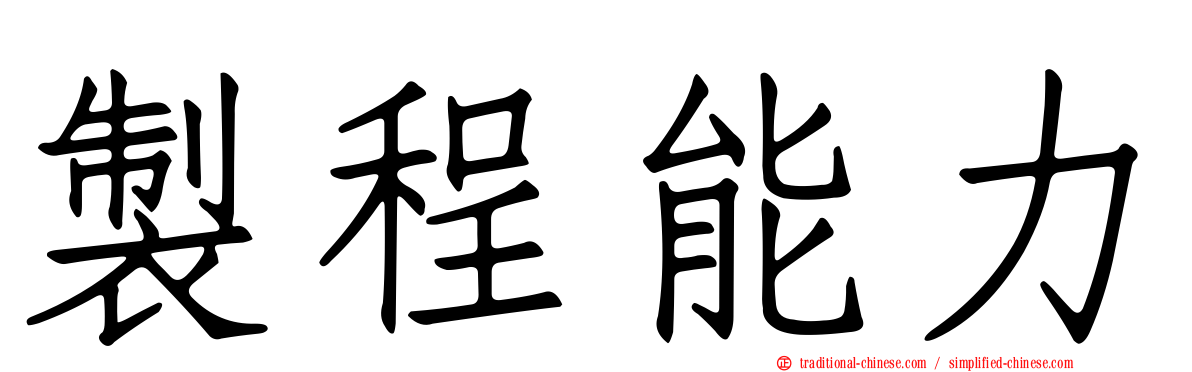 製程能力