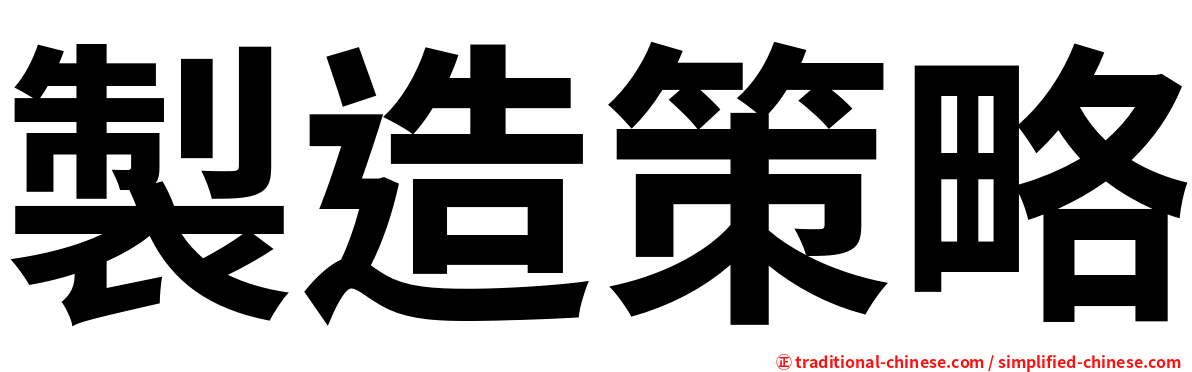 製造策略