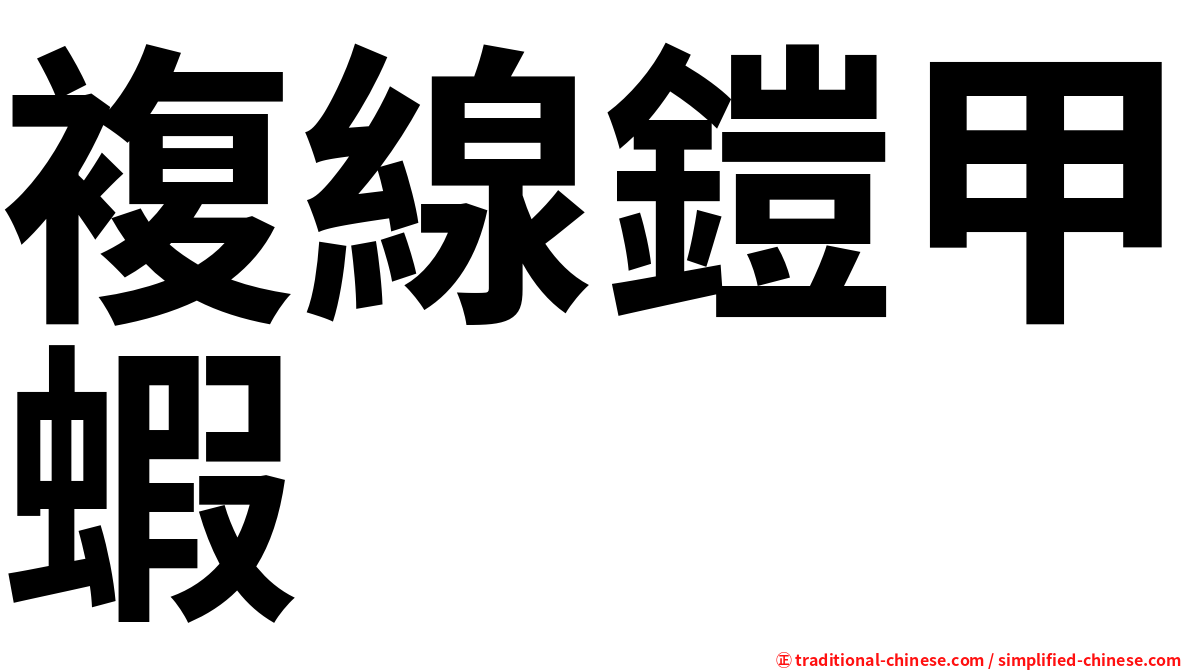 複線鎧甲蝦