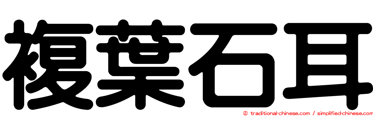 複葉石耳