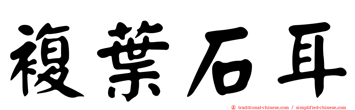 複葉石耳