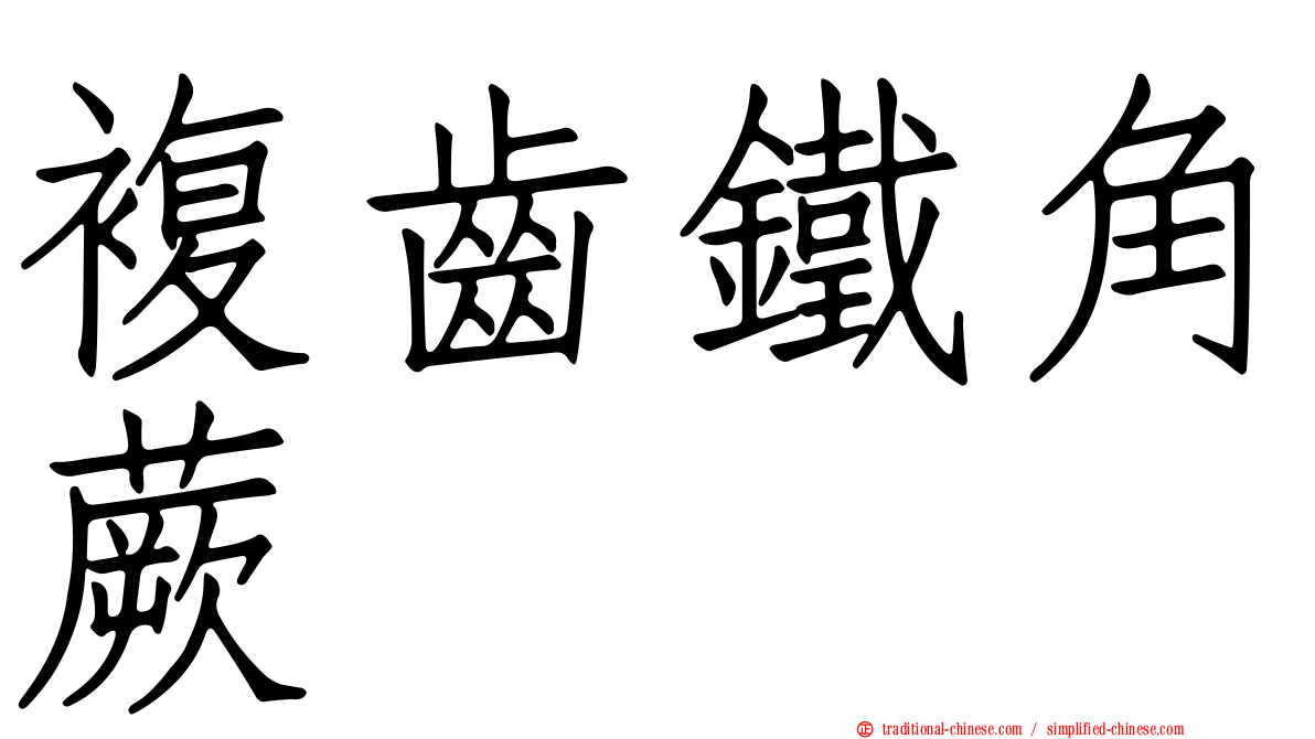 複齒鐵角蕨