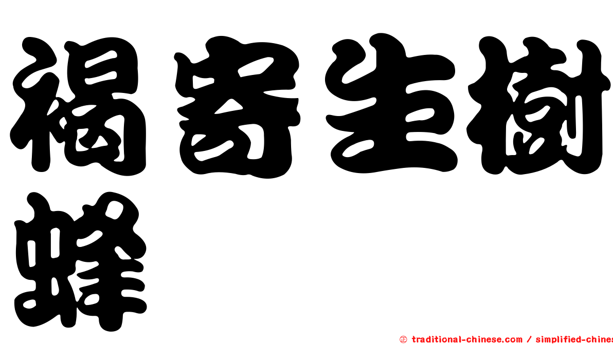 褐寄生樹蜂