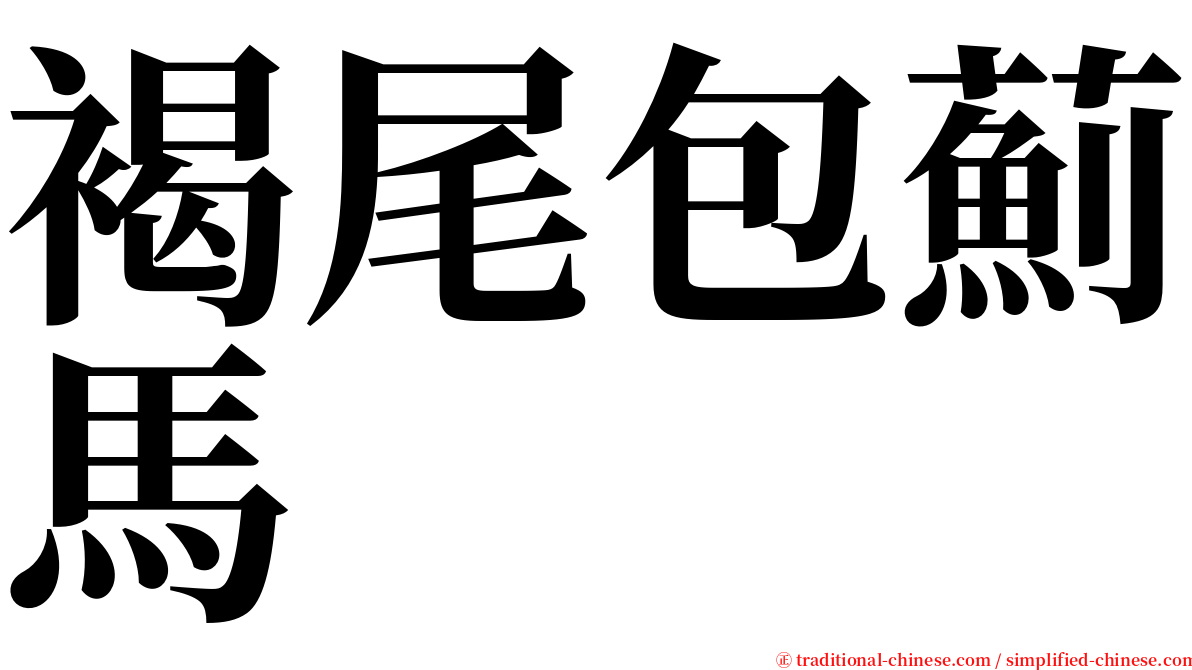 褐尾包薊馬 serif font