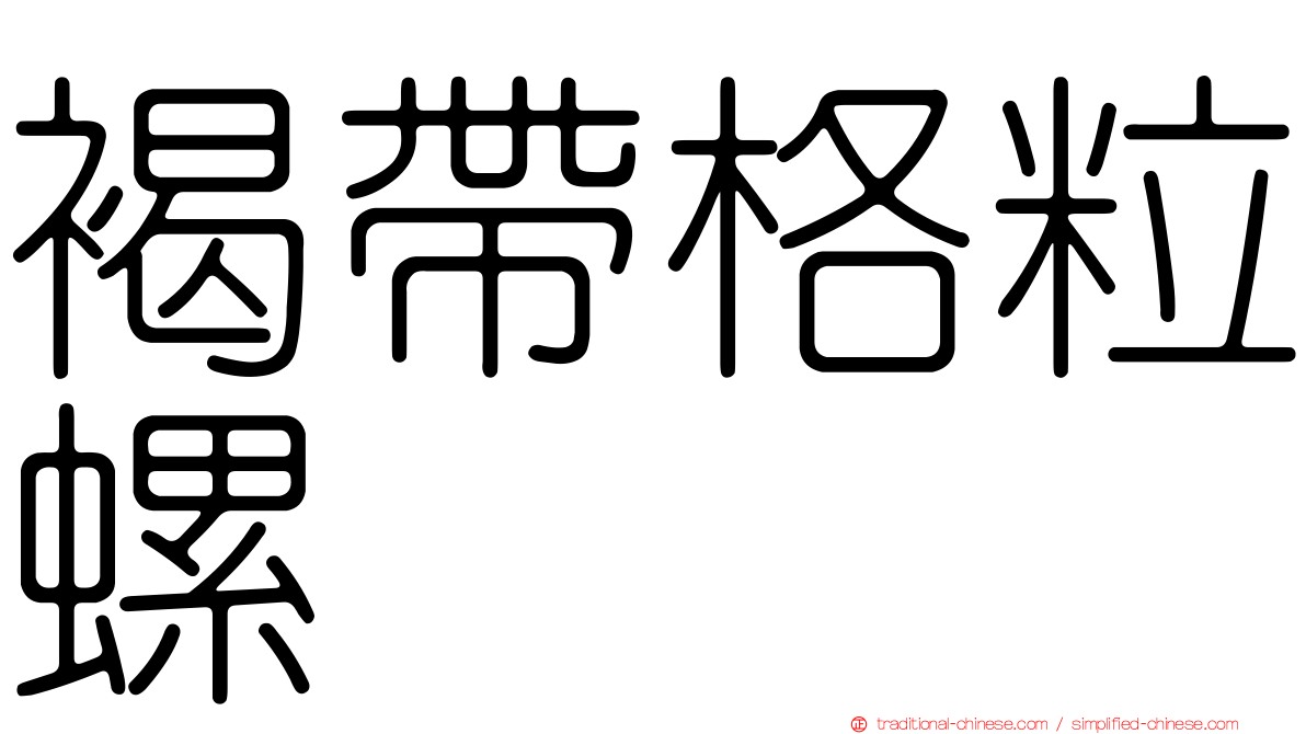 褐帶格粒螺