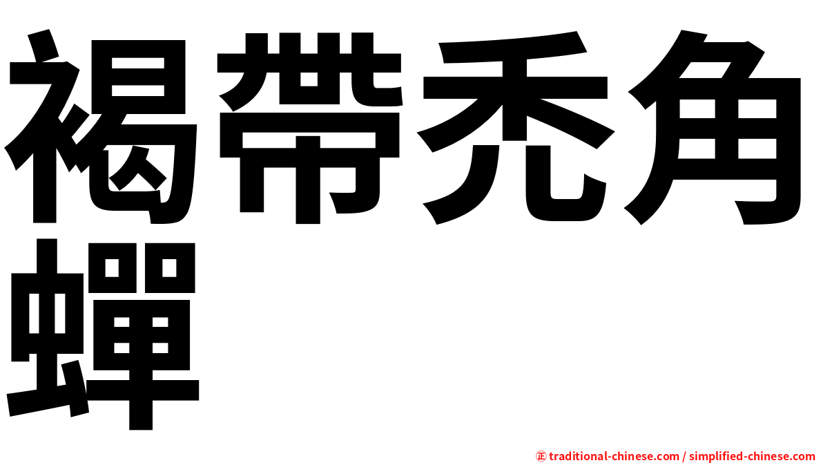 褐帶禿角蟬