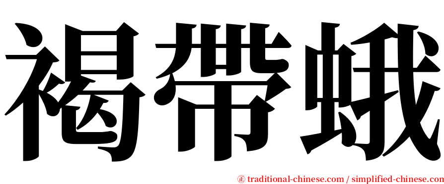 褐帶蛾 serif font