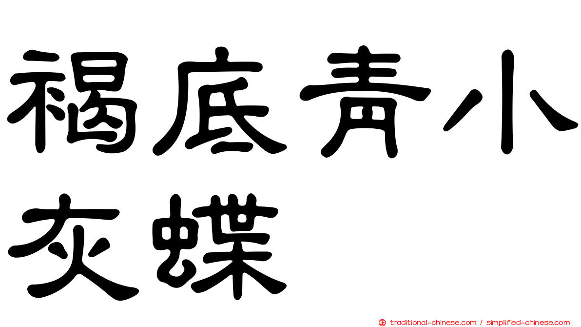 褐底青小灰蝶