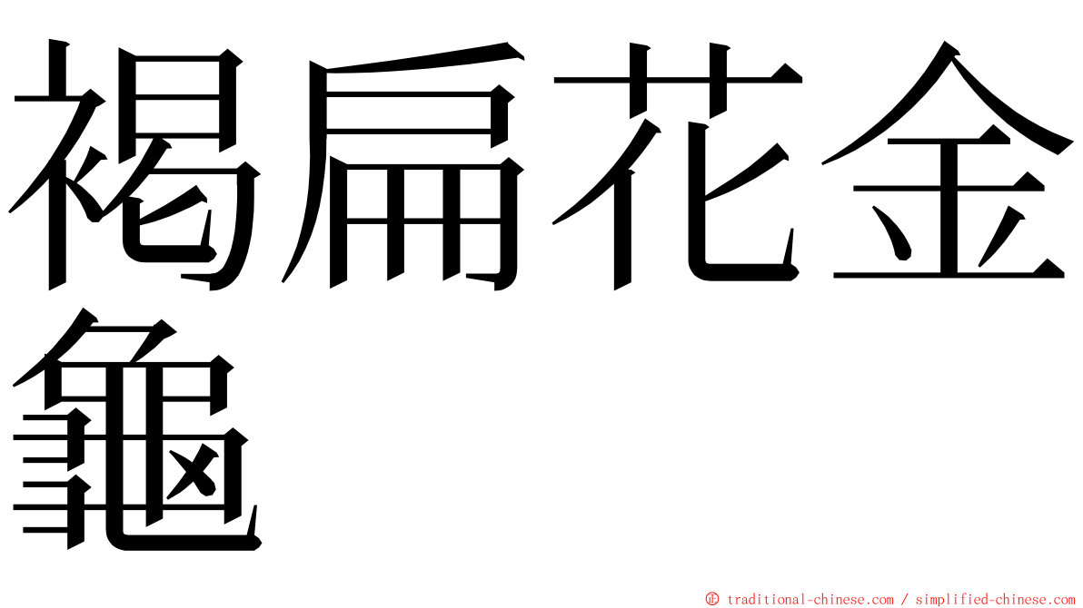 褐扁花金龜 ming font
