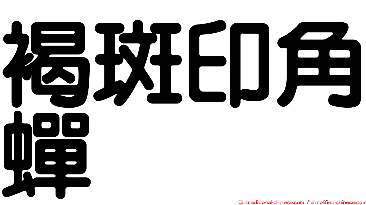 褐斑印角蟬