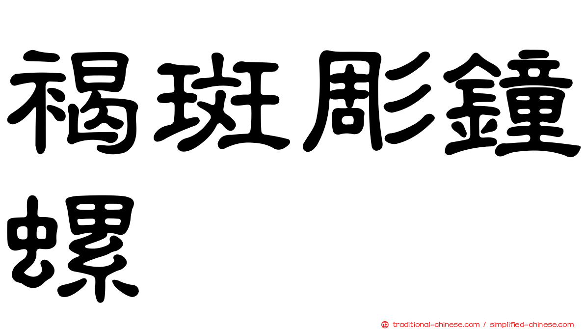 褐斑彫鐘螺