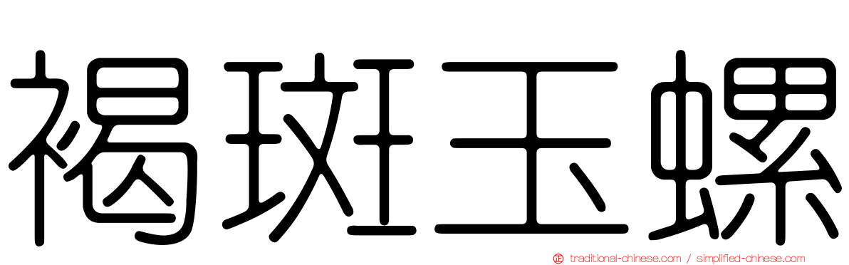 褐斑玉螺