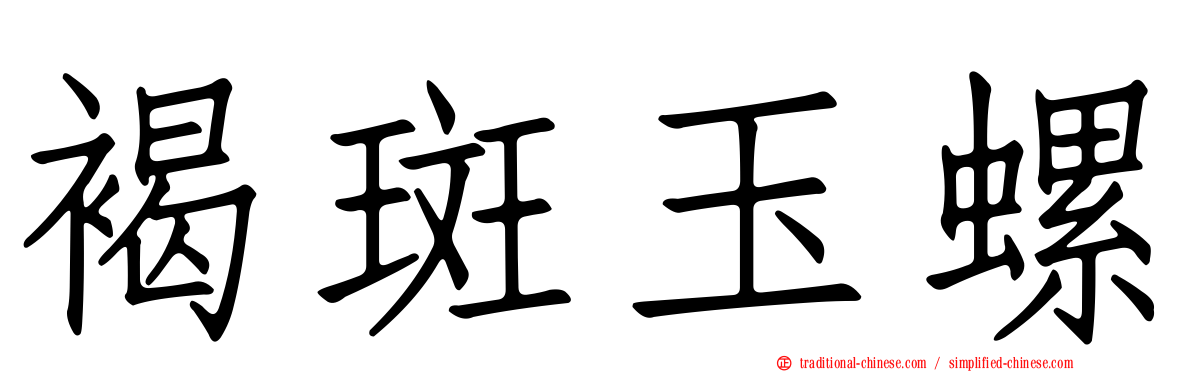 褐斑玉螺