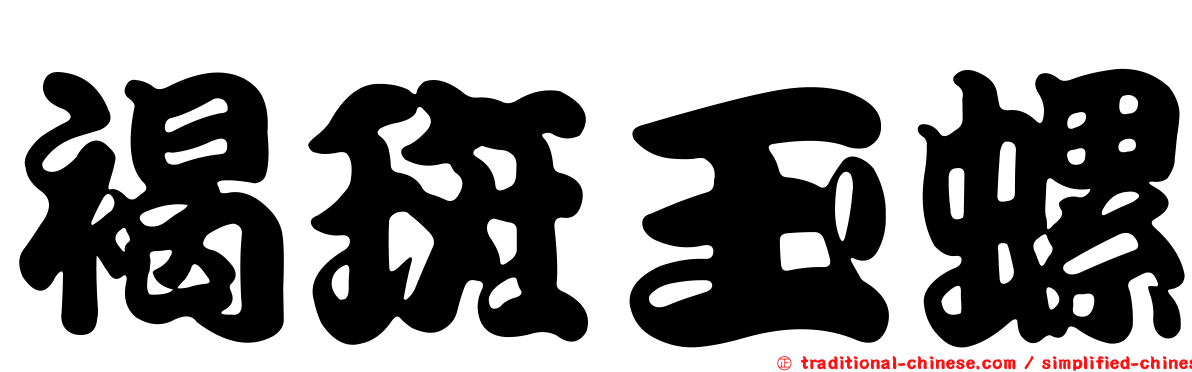 褐斑玉螺