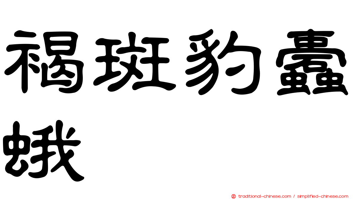 褐斑豹蠹蛾