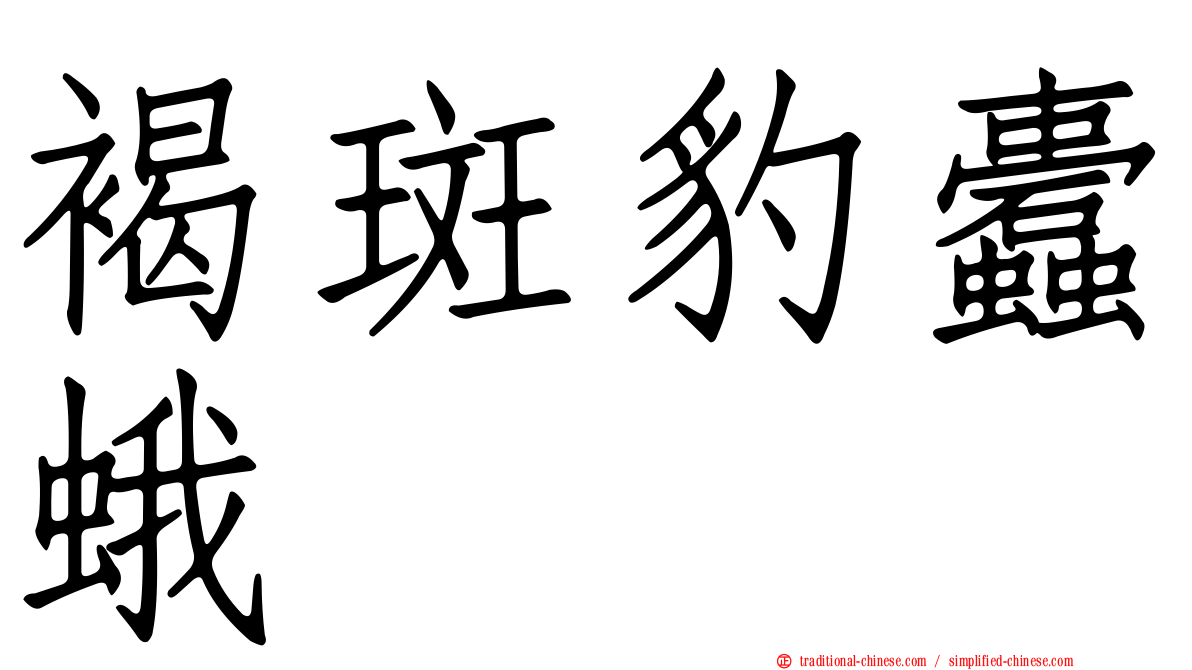 褐斑豹蠹蛾