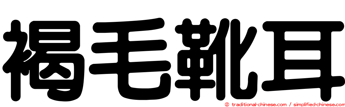 褐毛靴耳