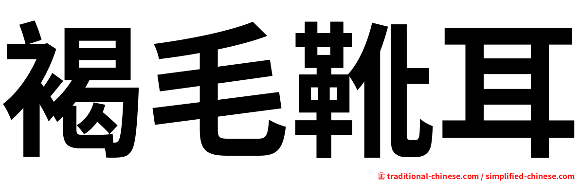 褐毛靴耳