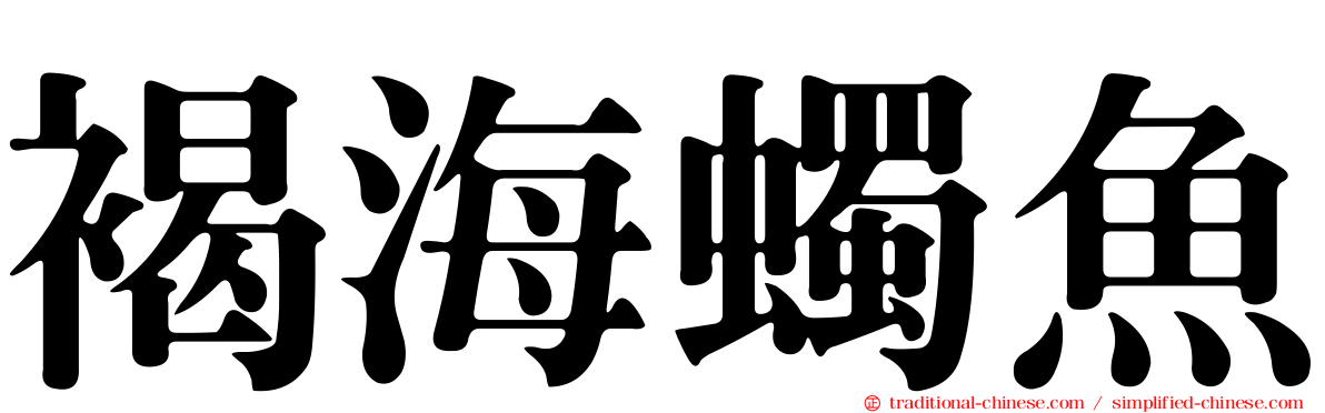 褐海蠋魚