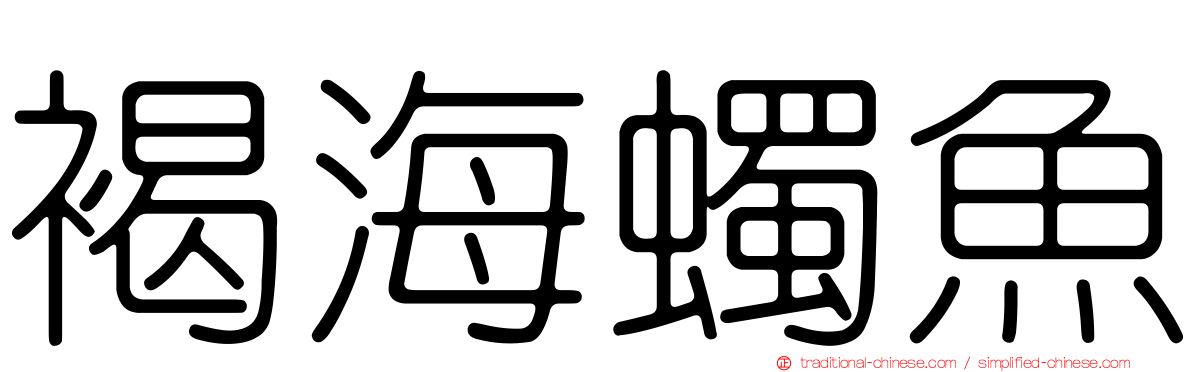 褐海蠋魚