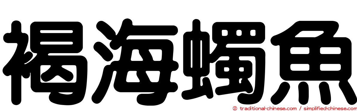 褐海蠋魚