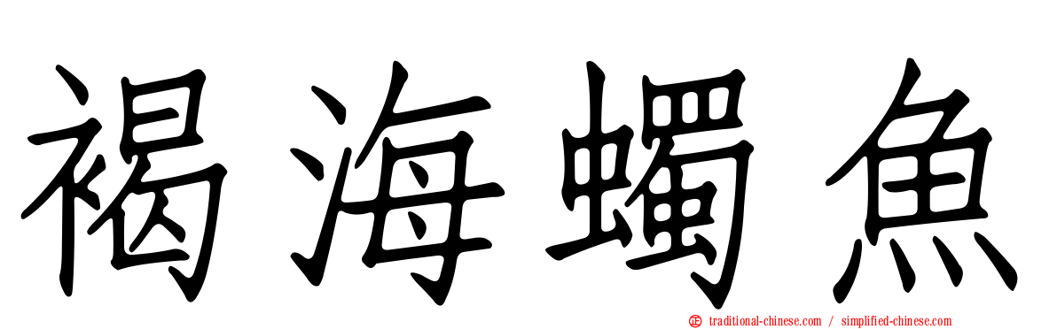 褐海蠋魚