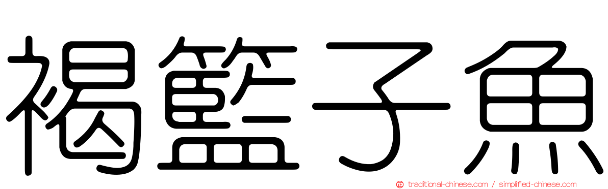 褐籃子魚