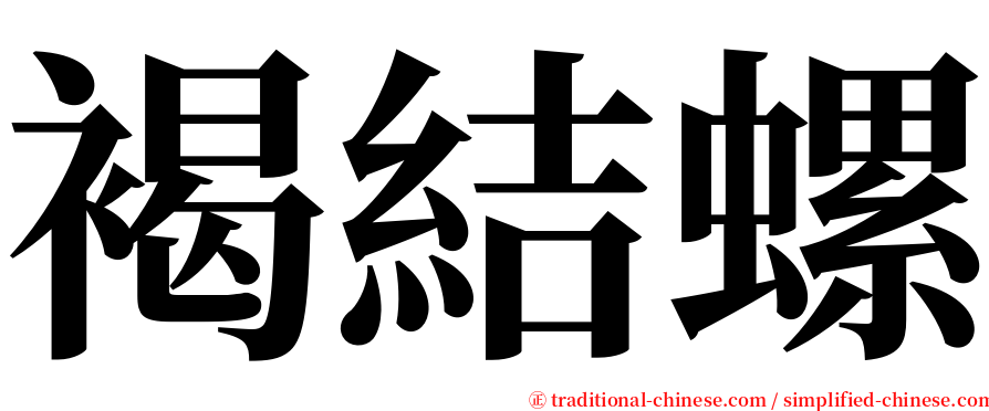 褐結螺 serif font
