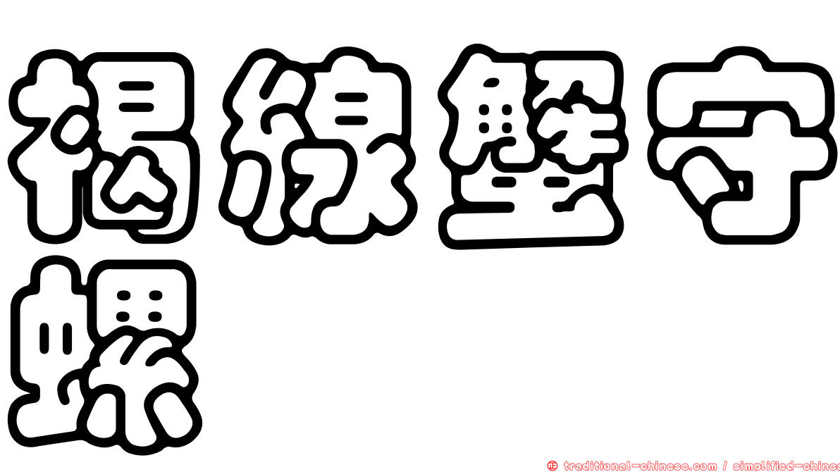 褐線蟹守螺