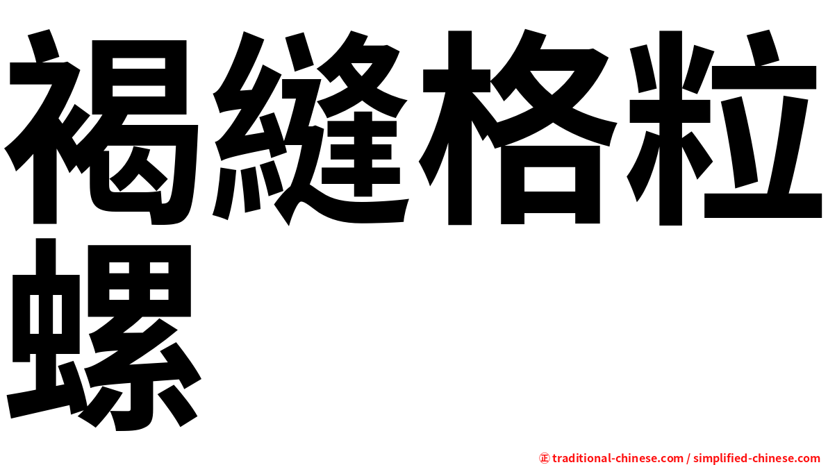 褐縫格粒螺