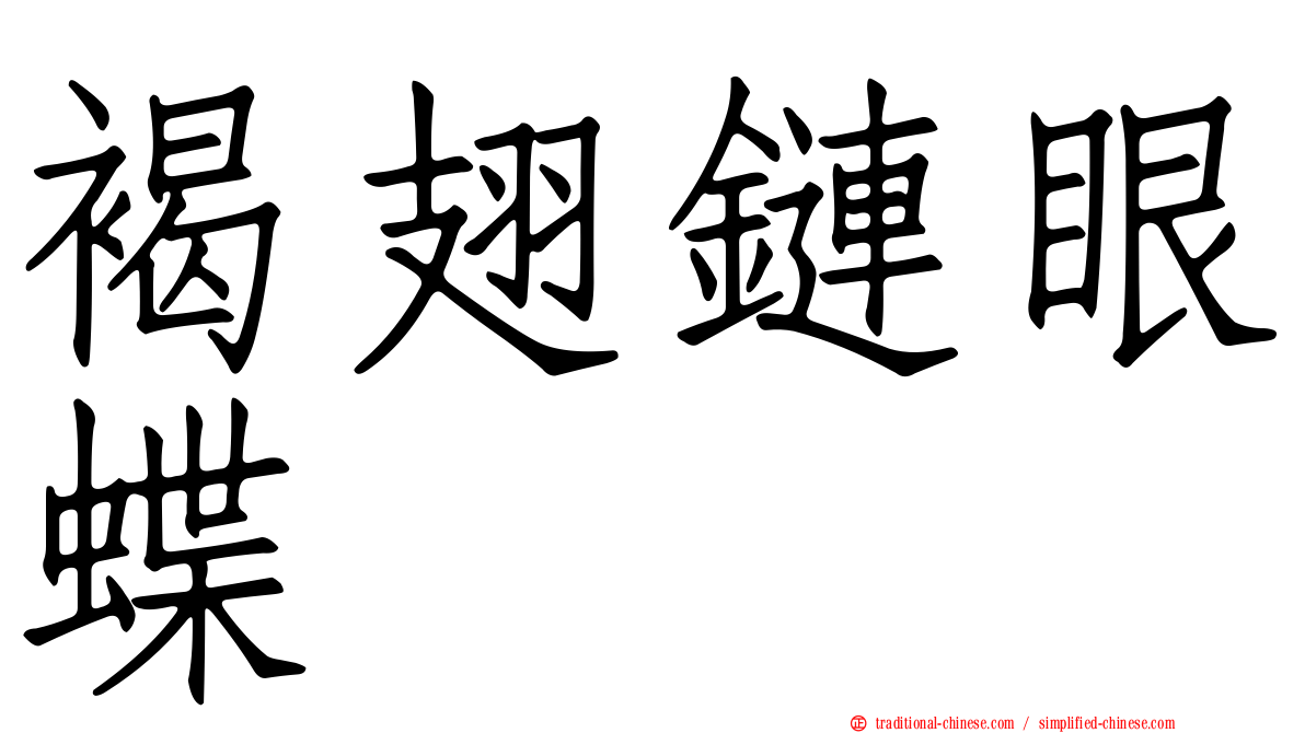 褐翅鏈眼蝶