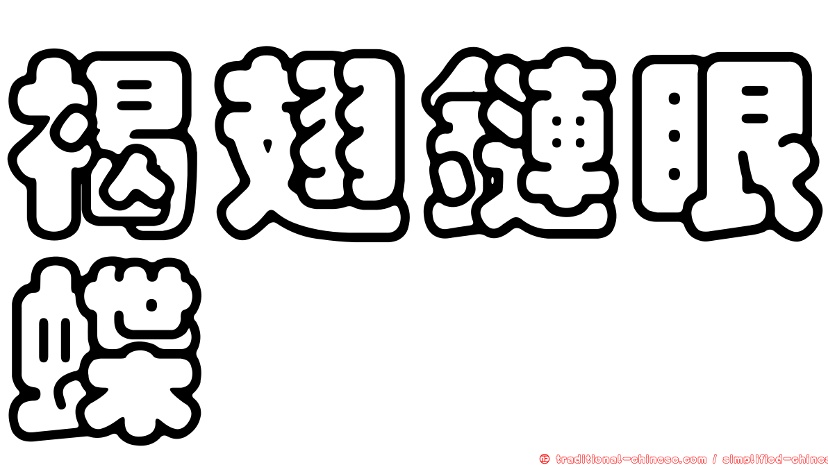 褐翅鏈眼蝶