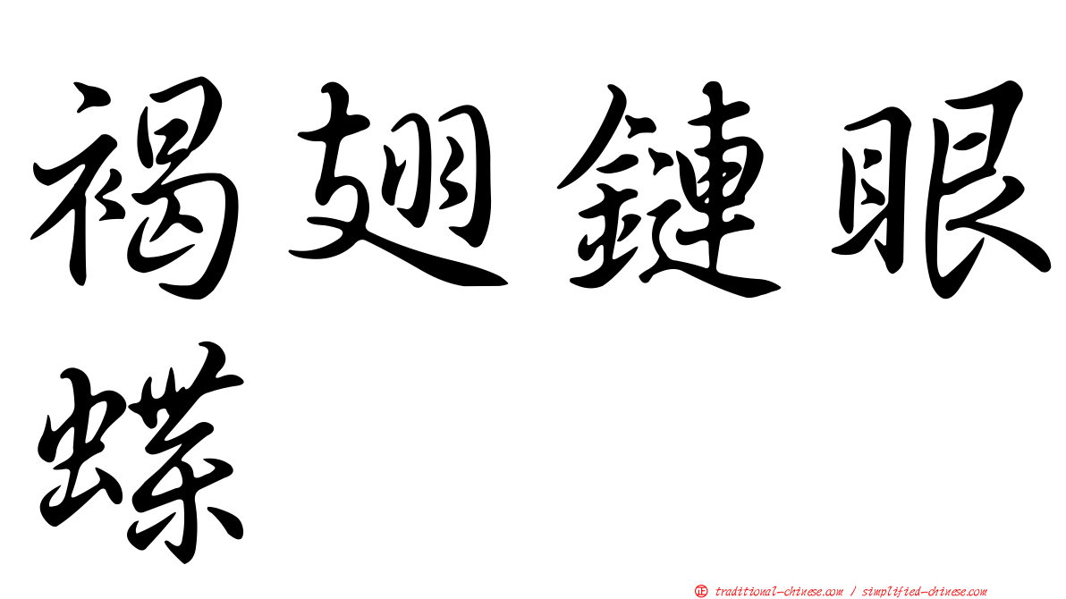 褐翅鏈眼蝶