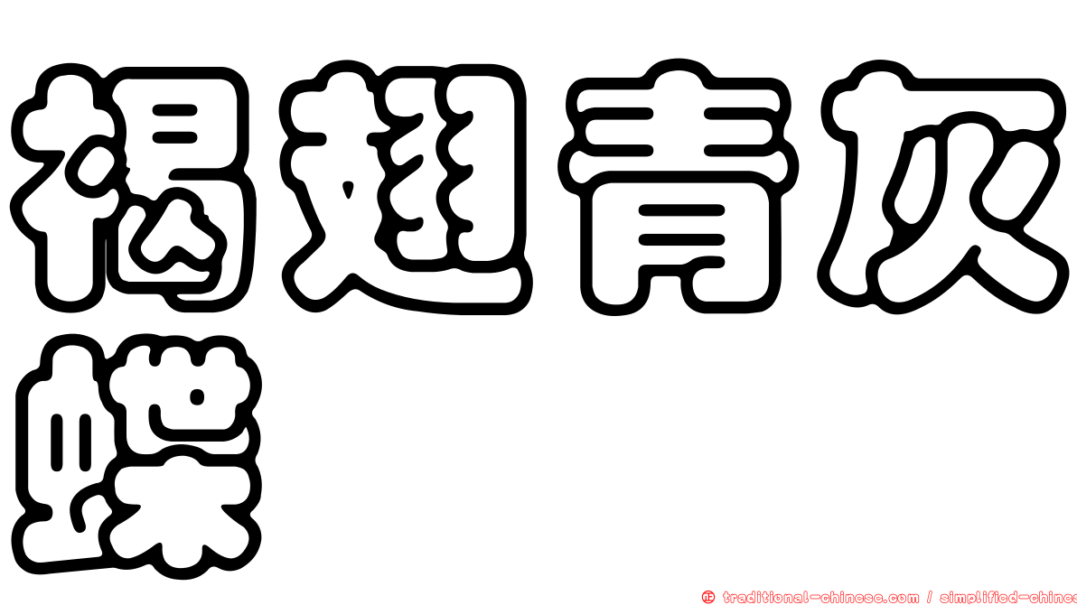褐翅青灰蝶